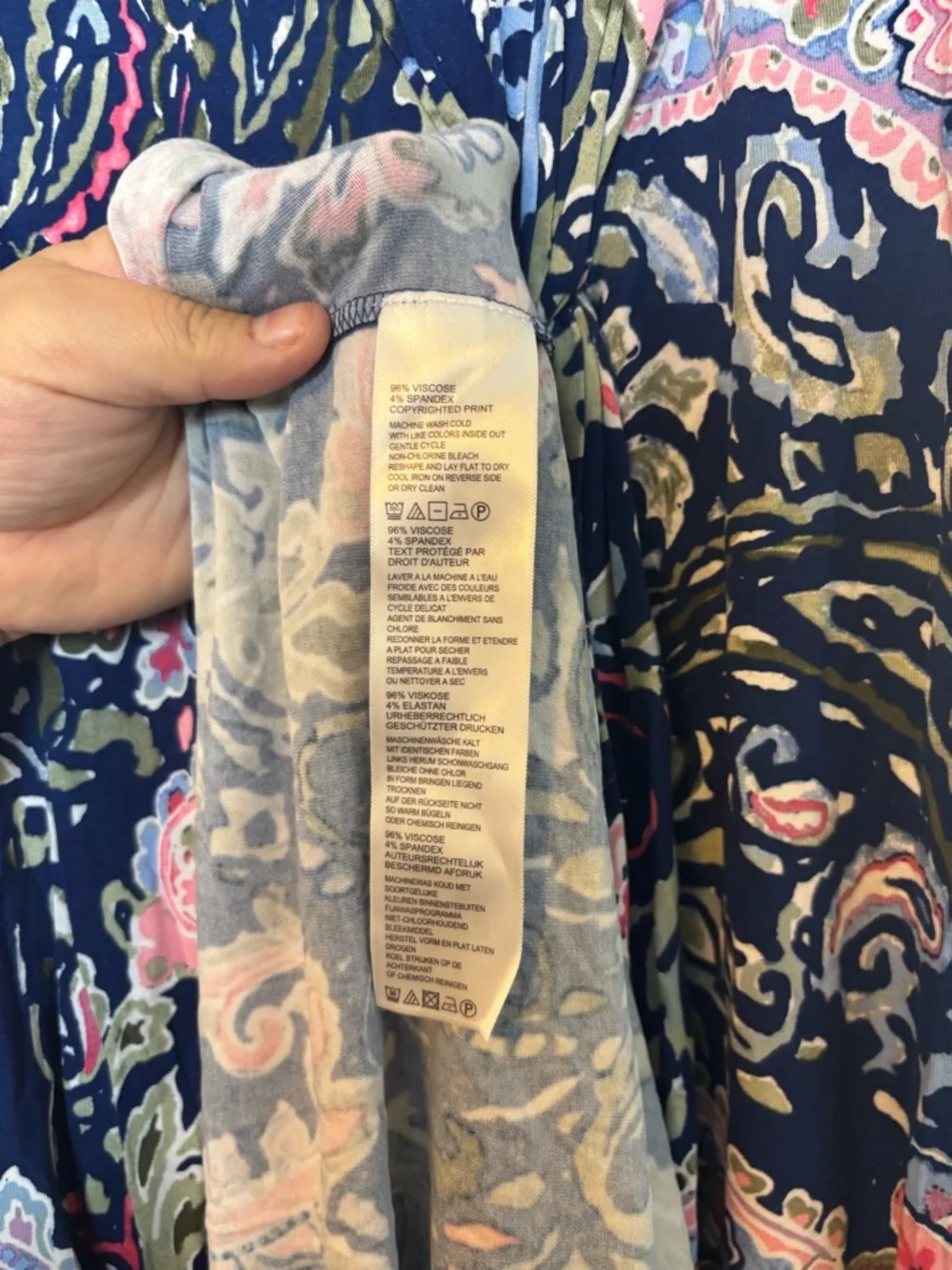 Tommy Bahama Tambour Promenade Paisley Maxi Dress V-Neck Viscose Sz Small Resort - Picture 7 of 7